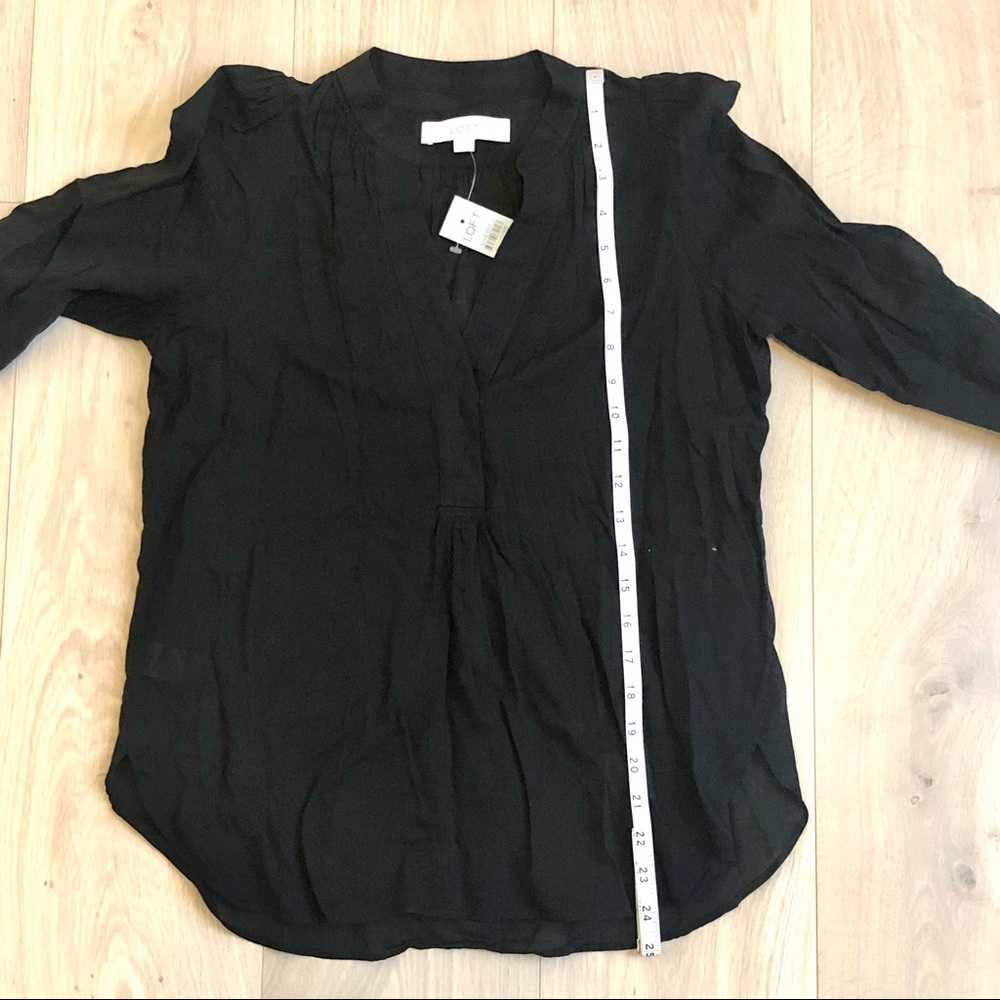 NWT | LOFT | Petite Split Neck Tunic Shirt - Picture 4 of 5